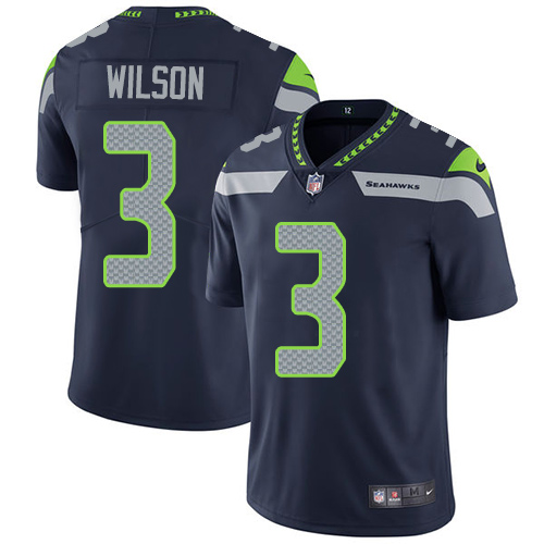 2019 Men Seattle Seahawks #3 Wilson blue Nike Vapor Untouchable Limited NFL Jersey->seattle seahawks->NFL Jersey